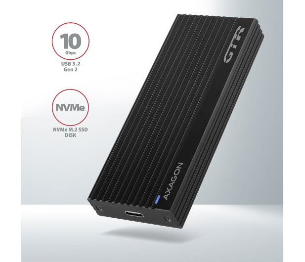 AXAGON EEM2-GTR Obudowa zewnętrzna aluminiowa, USB-C 3.2 GEN 2 M.2 NVMe SSD - 1485446 - zdjęcie 2